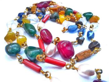 LYXN Navratan Mala Stone Chain 100% Original Natural & ...