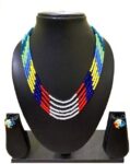 nag coin Brass, Stone Necklace