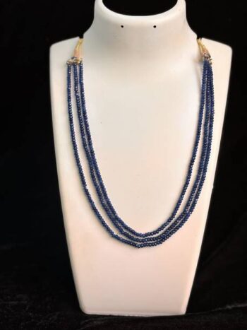 Amethyst cabochon 3 strands Stone Necklace