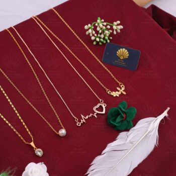 2285 RB:3 dots gold-plated necklace chain. Brass Chain