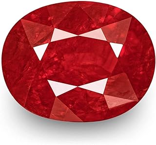 Gems 5.25 Ratti Natural AA++ Quality Burma Ruby Manik Stone Original Earth Mind Certified Natural Loose Gemstone(Lab - Teseted)