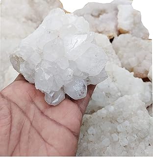 eshoppee 400-500 gm White Clear Crystal sphatik sfatik Stone Gemstone Rough Big Size Stone