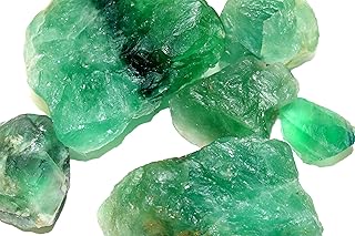 R.R. SHEIKH GEMS Natural Green Fluorite Healing Crystals Raw Rock Rough Gemstones