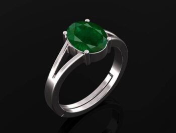 Original 12.25 Ratti Emerald Panna Gem Stone Ring with ...