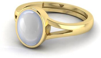 Natural 12.25 Ratti Moonstone Gemstone Ring Brass Moons...