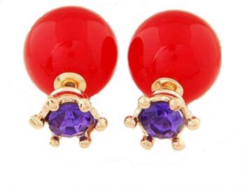 58754 Amethyst Silver Stud Earring