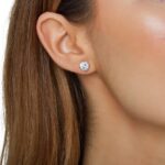 Korean Earrings For Women Gold Toned Elegant Square Sha...