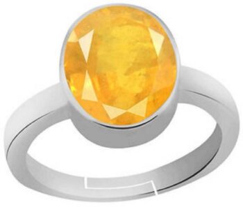 PUKHRAJ 4.75 CARAT 5.25 RATTI NATURAL YELLOW SAPPHIRE G...
