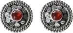 92.5 Sterling Silver garnet stone Earirng Tops Hanging ...