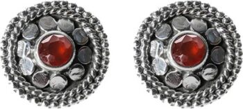 92.5 Sterling Silver garnet stone Earirng Tops Hanging ...