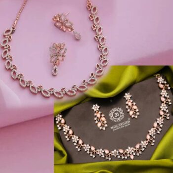 Brass Silver, Gold-plated Rose Gold, White, Pink Jewel ...