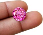 Pink Zircon Gemstone 9-MM Round Cut Top Quality Loose C...