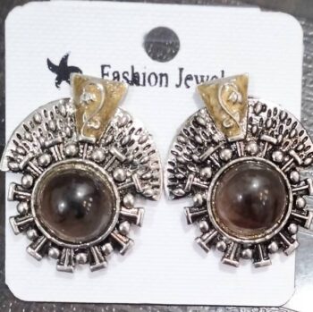 MONALISA Stone silver replica jhumke light weight earin...