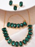 Terracotta Turquoise, Red, Gold Jewel Set