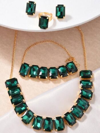 Terracotta Turquoise, Red, Gold Jewel Set