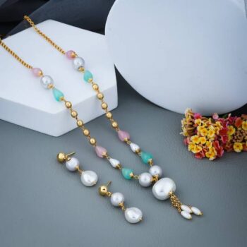 Brass Gold-plated Green, Gold Jewel Set