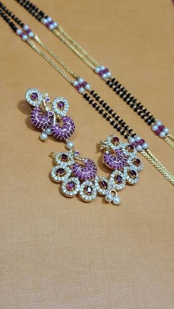 Alloy Silver Blue Jewel Set