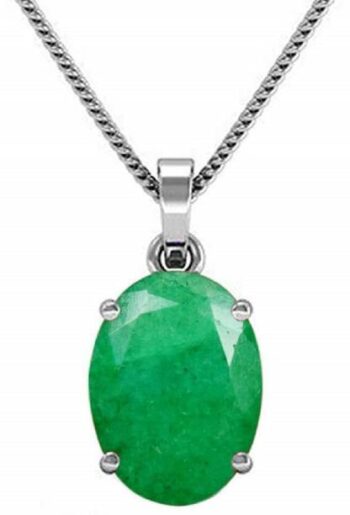7.25 Ratti Created Green Emerald Panna Gemstone Pendant...