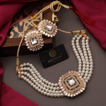 Alloy Gold, Pink, Blue Jewel Set