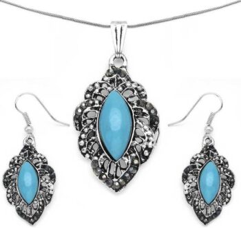 Alloy Rhodium Multicolor Jewel Set