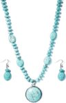 Alloy Silver, Turquoise Jewel Set