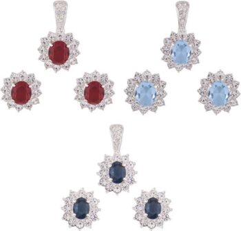 Alloy Gold-plated Red Jewel Set