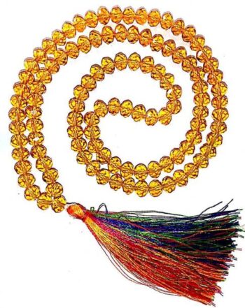 Yellow Agate Mala Diamond Cut Crystal Sapphire Citrine ...