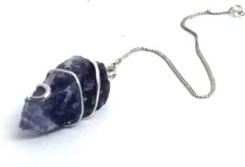 AIR9999 Natural Amethyst Raw Uneven Cut Crystals Dowser...