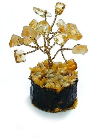 AIR9999 Yellow Jasper 15 Crystals Chip Mini Tree Decora...