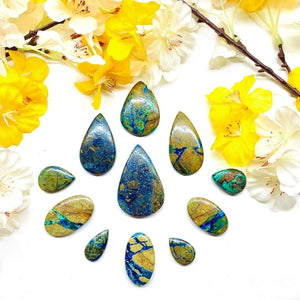 Azurite Malachite Cabochon (Transformation & Release)