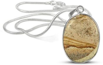 REIKI CRYSTAL PRODUCTS AAA Picture Jasper Pendant Natur...